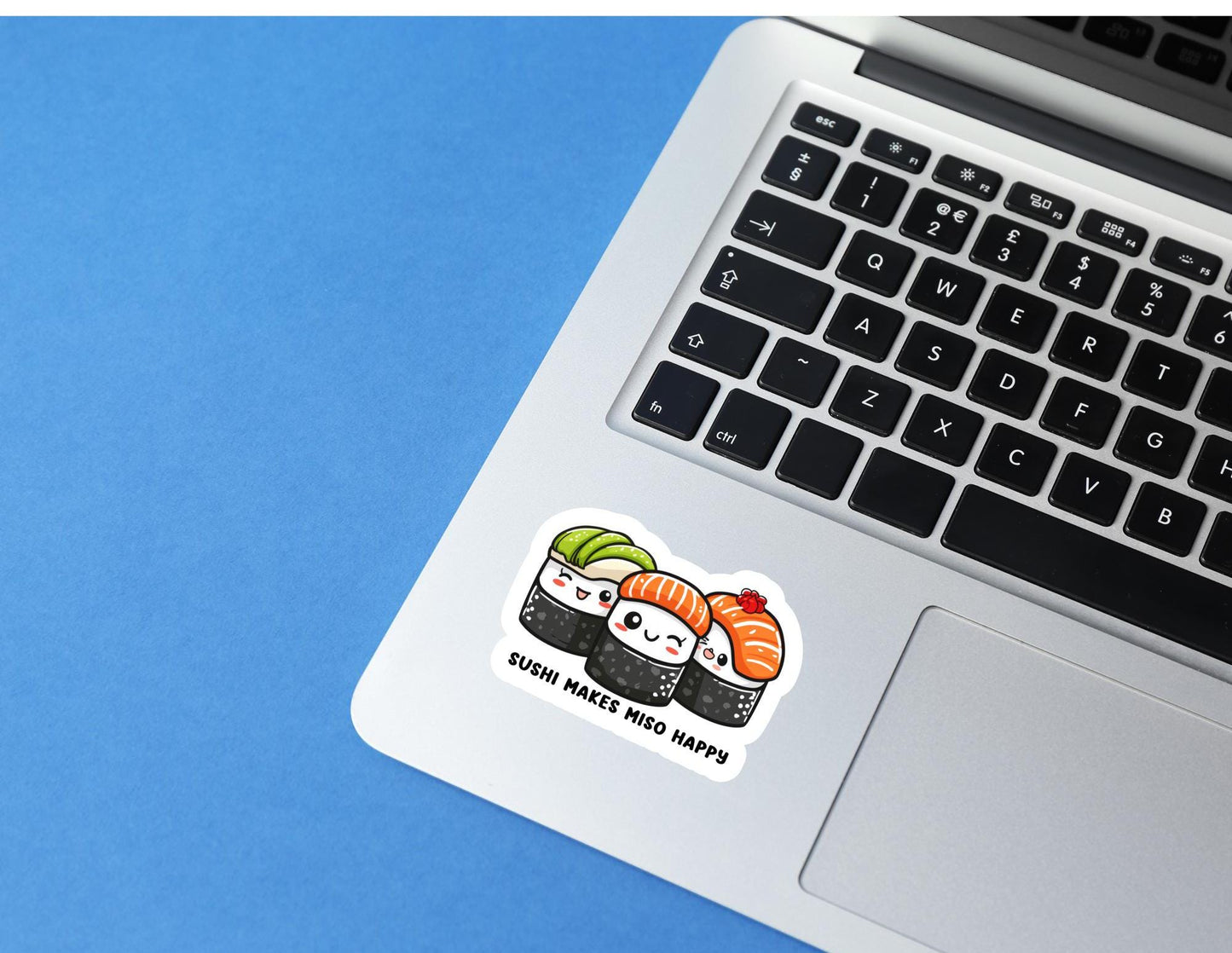 Cute Sushi waterproof vinyl sticker laptop locker sushi lover happy sticker miso lover kawaii good vibes sushi take out sticker miso happy