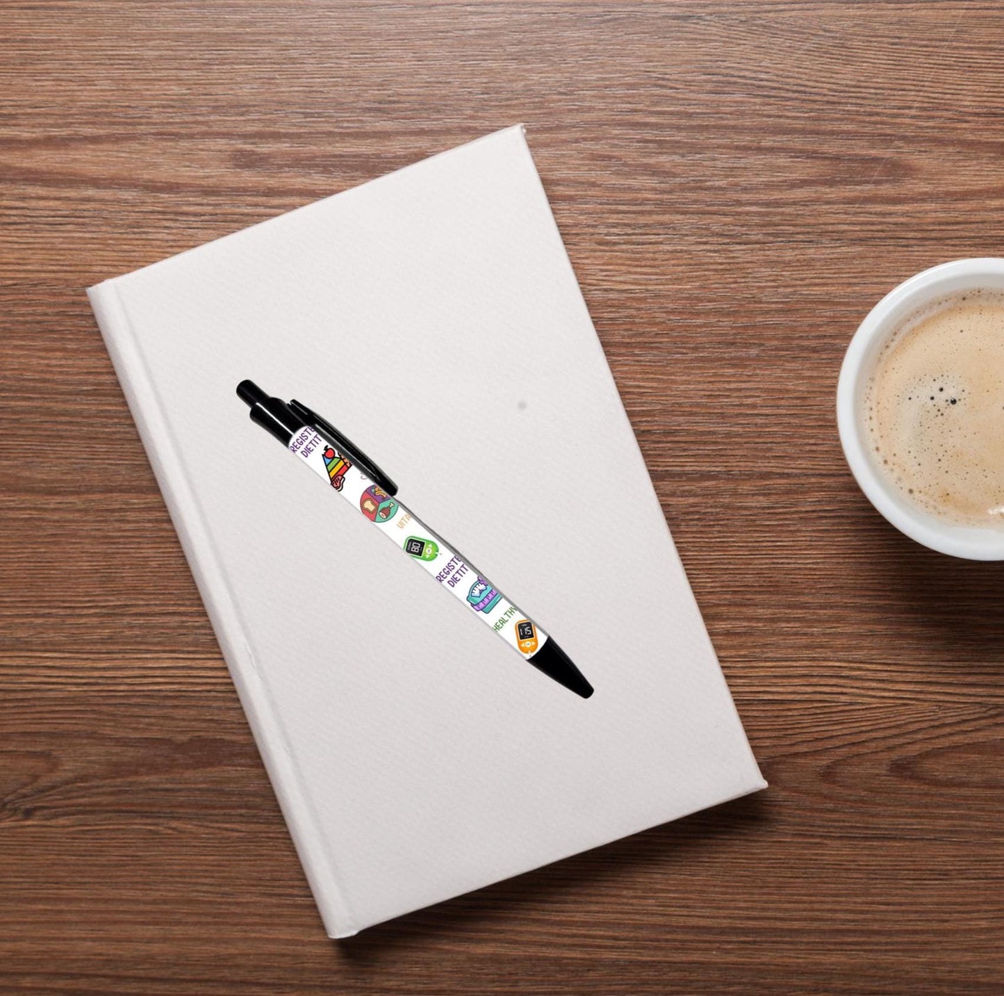 Registered dietitian ballpoint pen black ink healthy food details gift graduation student stationery gift for retractable pen RD