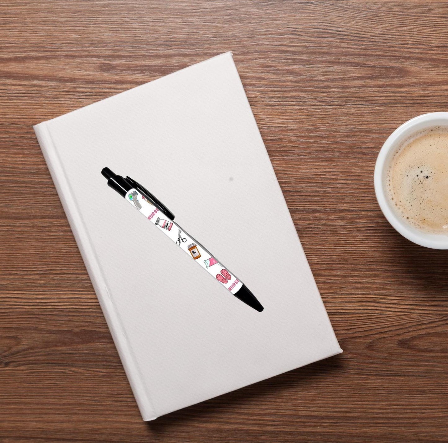 Nursing themed black ink ballpoint refillable pen RN pen LPN student pen graduation gift Nursing specialty pen medical nursing gift pen