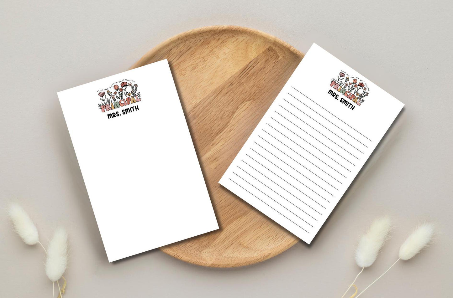 Personalized Principal Notepad Teacher Appreciation Gift Custom Teacher Supply Classroom Organization School Desk Accessory Note Gift