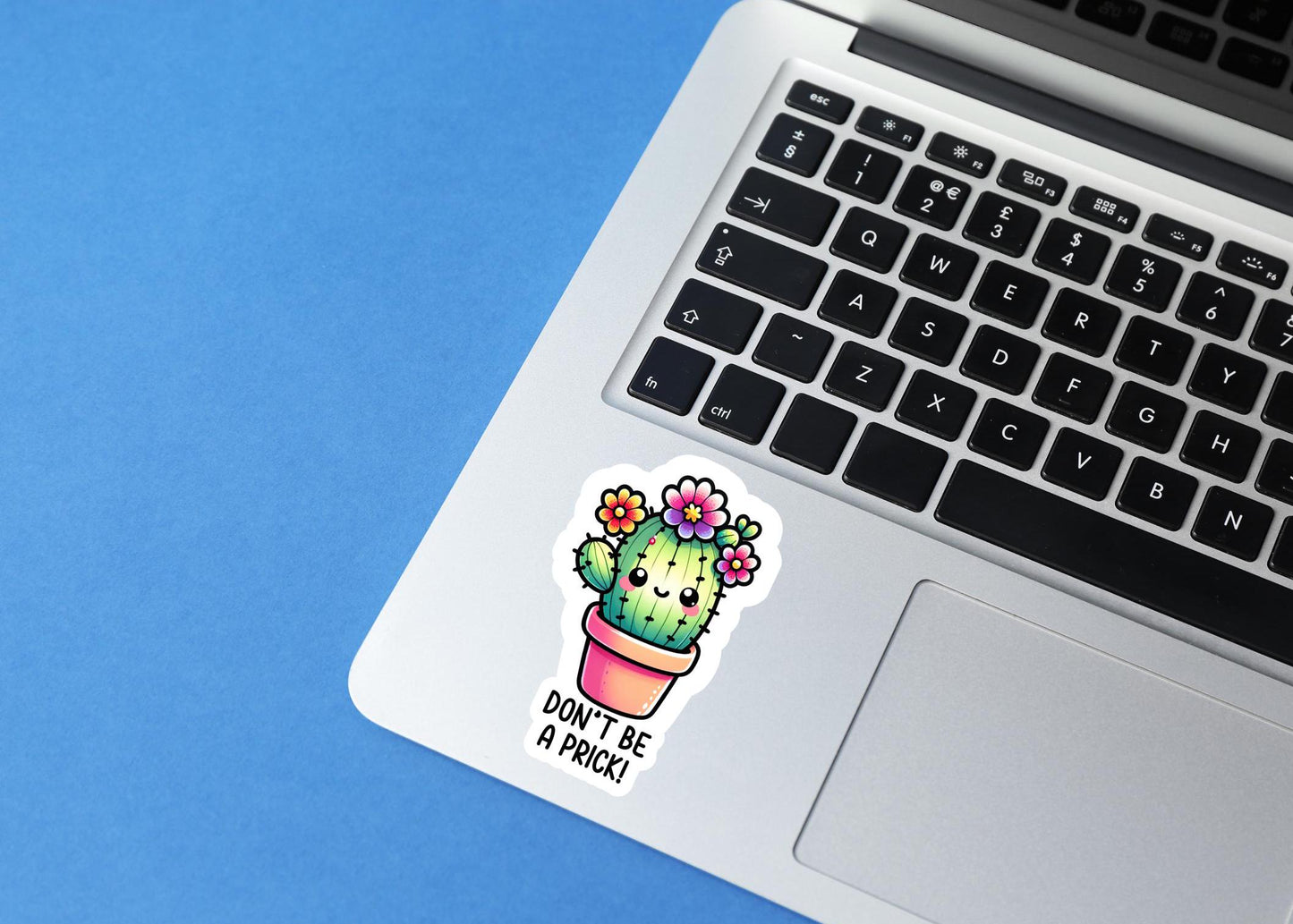 Cute Don't be a Prick Cactus waterproof vinyl sticker laptop locker cactus happy sticker cacti kawaii good vibes only cactus sticker