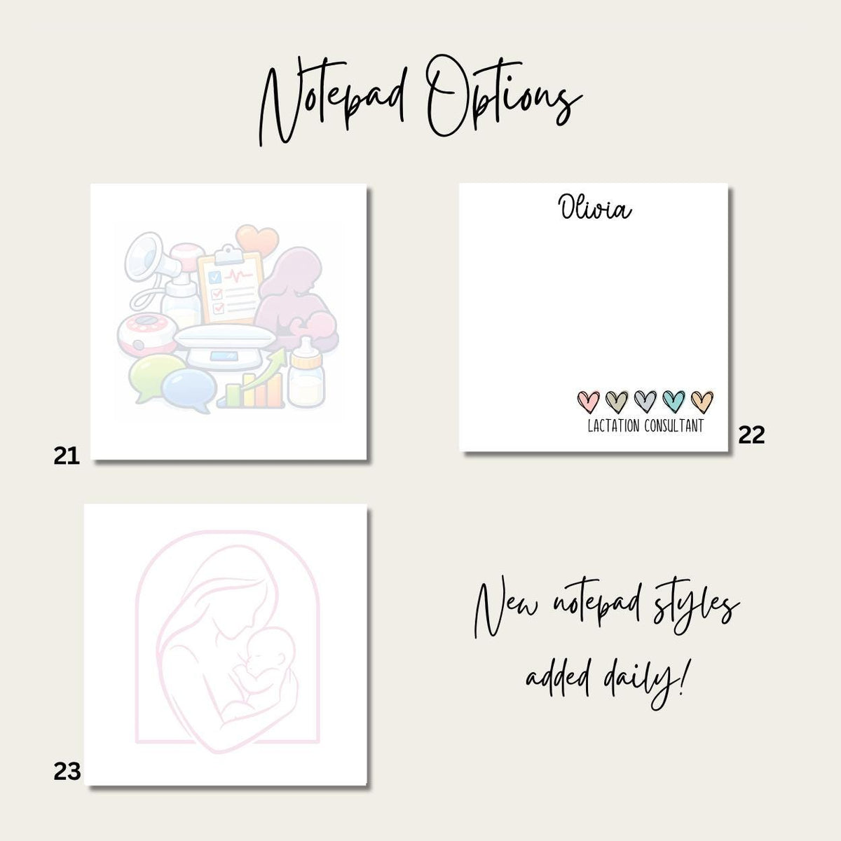 Personalized Notepad Refills | 3x3 Tear Away Memo Pads | Custom Refill Notepads | Professional Office Stationery | Acrylic Holder Refill