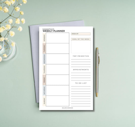 Weekly Planner Notepad daily habits routine tracking Notes goal Planner Organizer Productivity Tool Portable desk pad Notepad habit