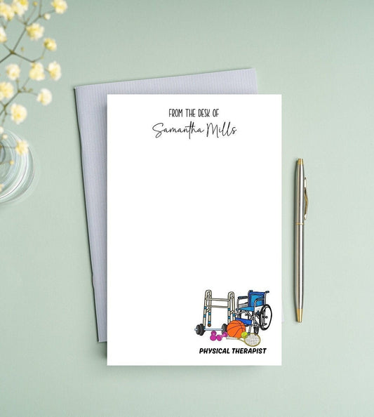 Personalized physical therapy notepad for PT assistant
