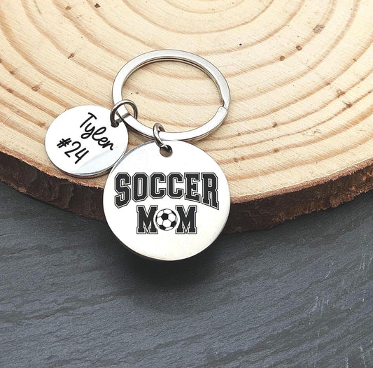 Personalized Soccer Mom or Dad keychain Key Ring Gifts parents sports mom custom keychain soccer lover gift key sports fan keychain soccer