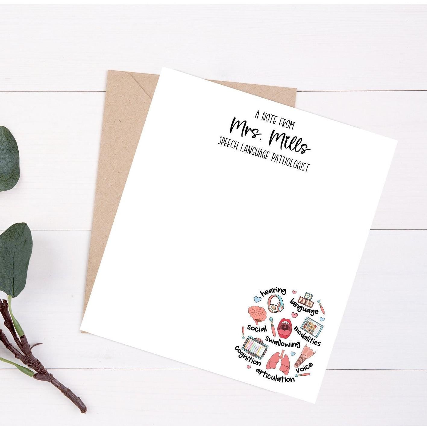 Speech Language Pathology Notepad - SLP Gift