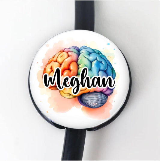 Personalized Neurology Stethoscope ID Tag Littman Stethoscope Id Tag Psychiatry Custom Nurse Gift RN Medical Accessory Hospital Staff Gift