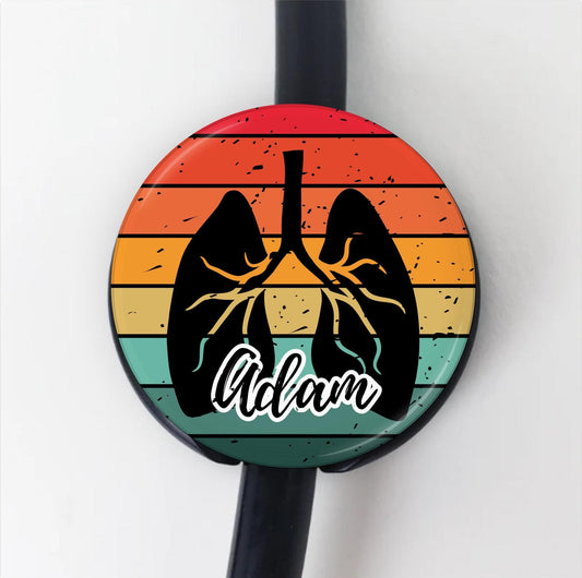 Personalized Respiratory Therapy Stethoscope ID Tag Littman Stethoscope Tag Med School Custom RT tag Medical Accessory Hospital Staff Gift