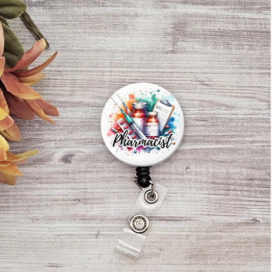 Pharmacy pharmacist open pill button name badge holder gift graduation pharmacist gift student nurse badge reel pharmacy gift pharmacy Tech