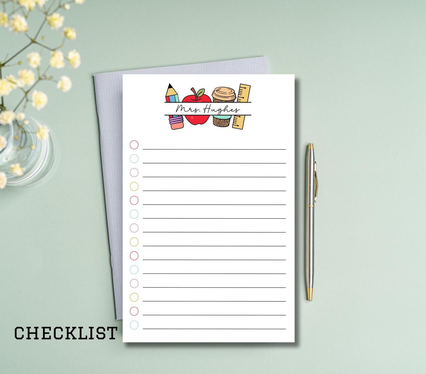 Teacher Notepad - Personalized Gift | Classroom Organizer