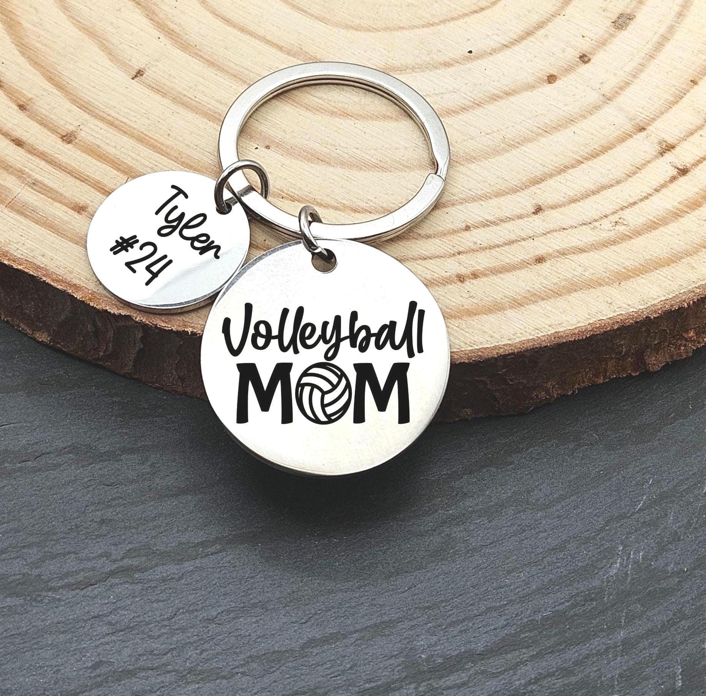 Personalized Volleyball Mom or Dad keychain Key Ring Gifts parents sports mom custom keychain volleyball lover gift key sports fan keychain