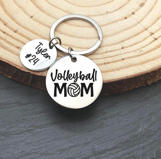 Personalized Volleyball Mom or Dad keychain Key Ring Gifts parents sports mom custom keychain volleyball lover gift key sports fan keychain