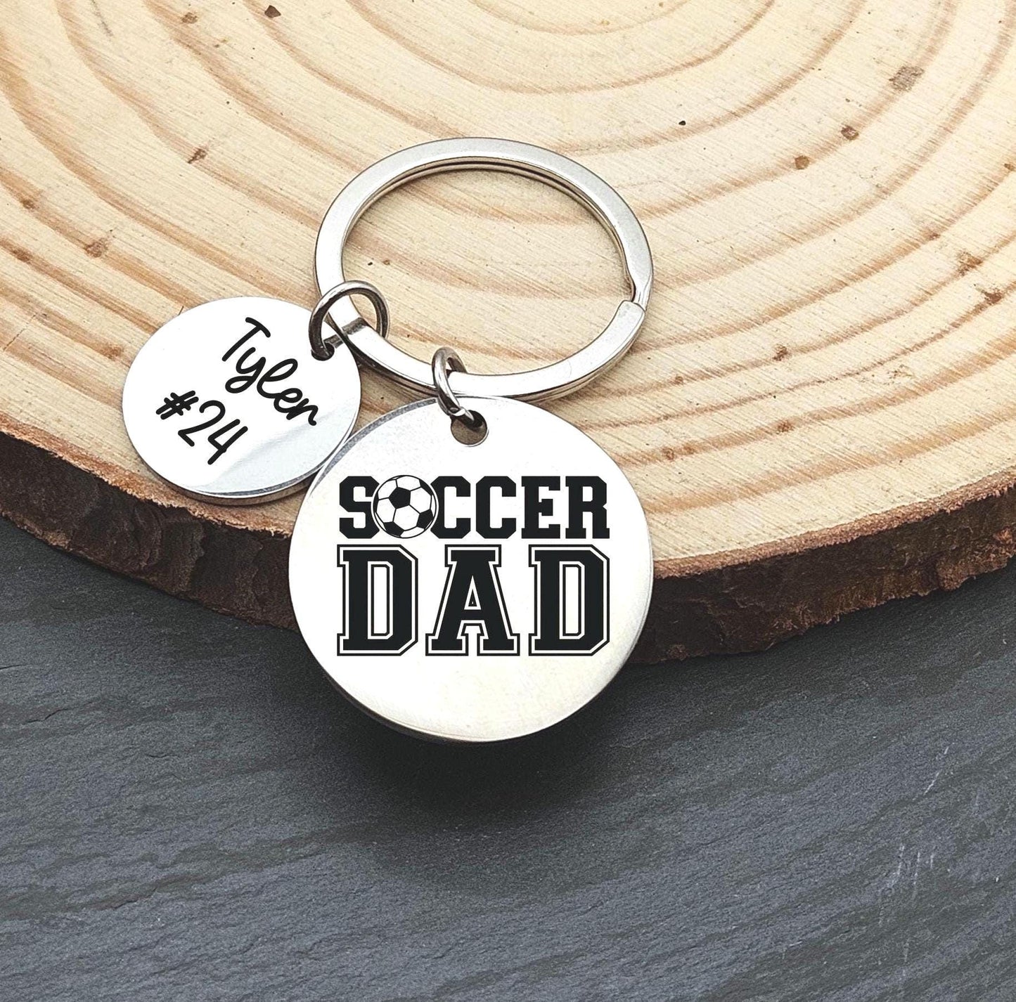 Personalized Soccer Mom or Dad keychain Key Ring Gifts parents sports mom custom keychain soccer lover gift key sports fan keychain soccer
