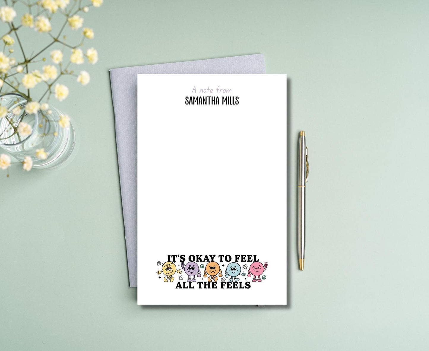 Counselor Notepad - It's Okay to Feel All the Feels