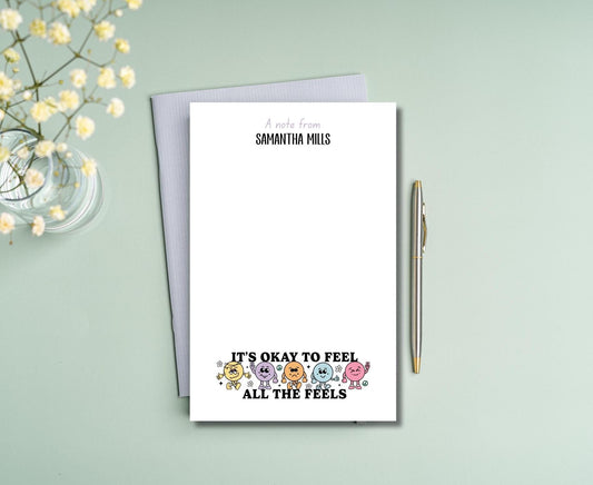 Counselor Notepad - It's Okay to Feel All the Feels