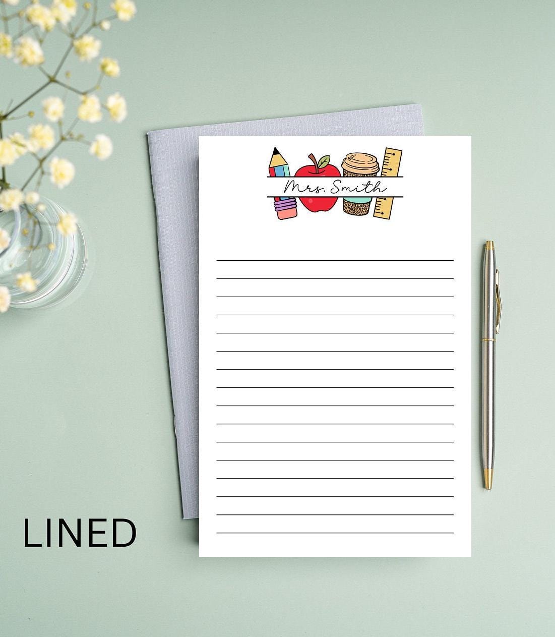 Teacher Notepad - Personalized Gift | Classroom Organizer