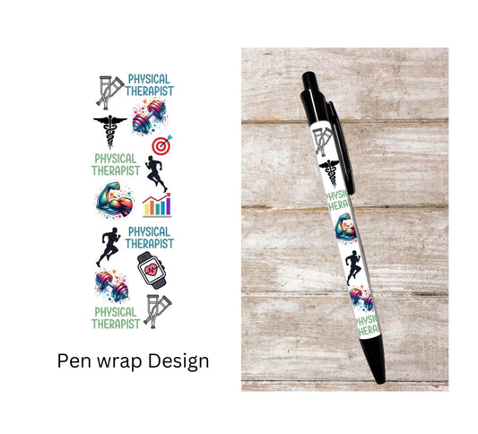 Physical Therapist black ink ballpoint refillable pen PT pen Physical therapy student pen graduation gift Physical therapy pen exercise