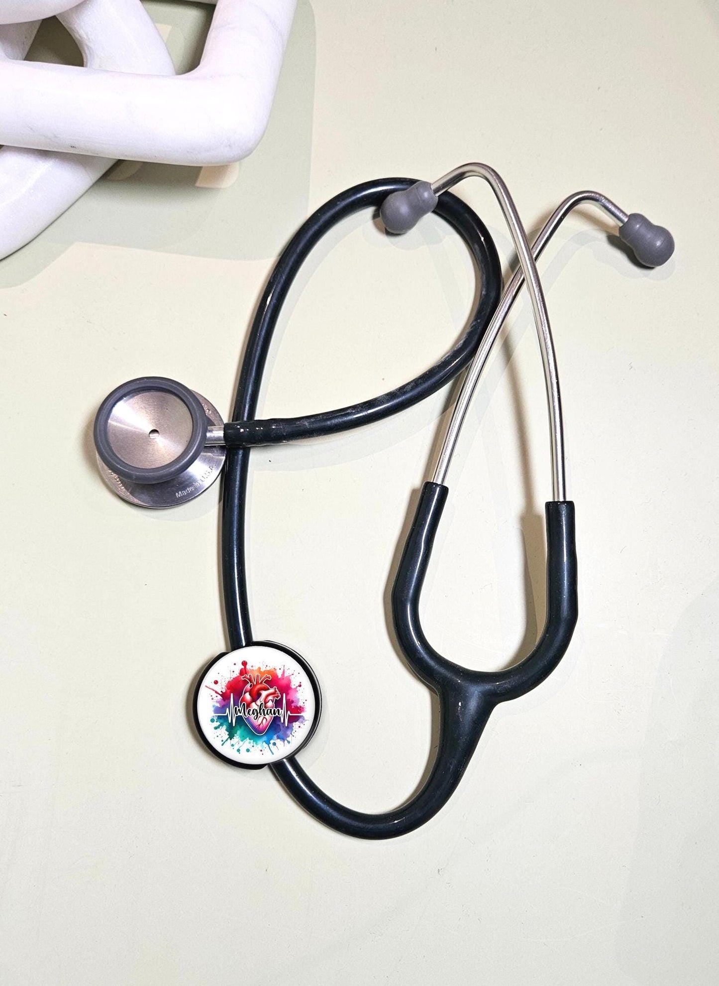 Personalized Cardiology Stethoscope ID Tag Littman Stethoscope Id Tag Med School Custom Nurse Gift RN Medical Accessory Hospital Staff Gift