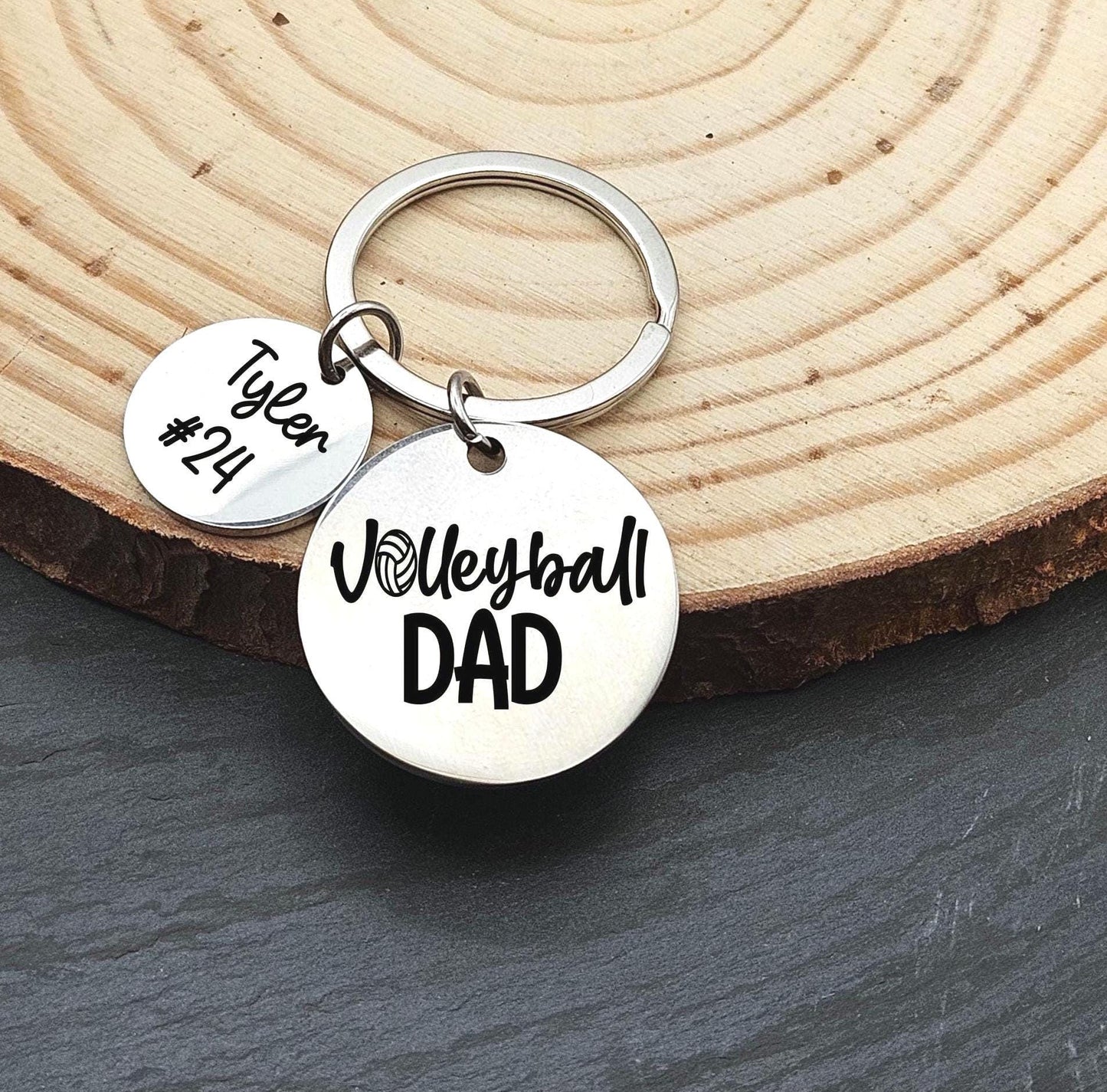 Personalized Volleyball Mom or Dad keychain Key Ring Gifts parents sports mom custom keychain volleyball lover gift key sports fan keychain
