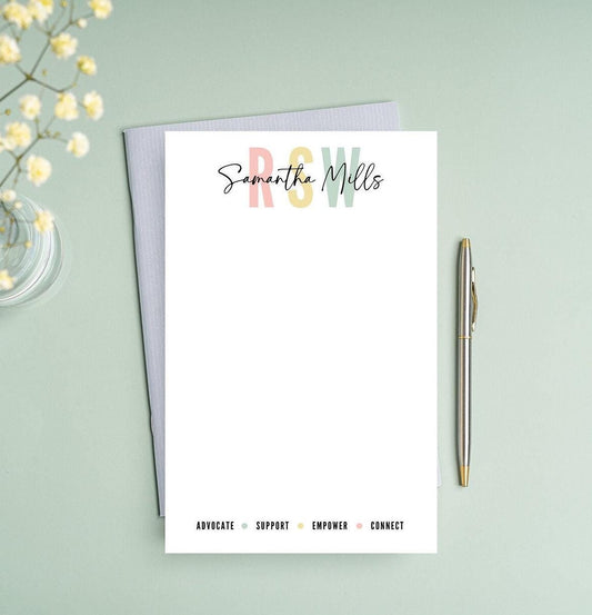 Social Worker Notepad - MSW RSW Gift