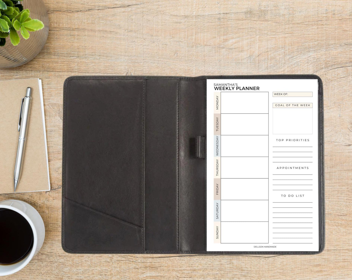 Weekly Planner Notepad daily habits routine tracking Notes goal Planner Organizer Productivity Tool Portable desk pad Notepad habit