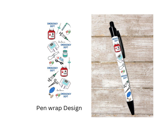 Emergency Nurse ballpoint pen black ink medical tools detail nursing gift graduation student stationery gift for emerg tech, emerg