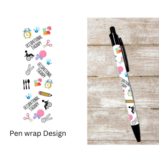 Occupational Therapist black ink ballpoint refillable pen OT pen Occupational therapy student pen graduation gift Occupational therapy pen