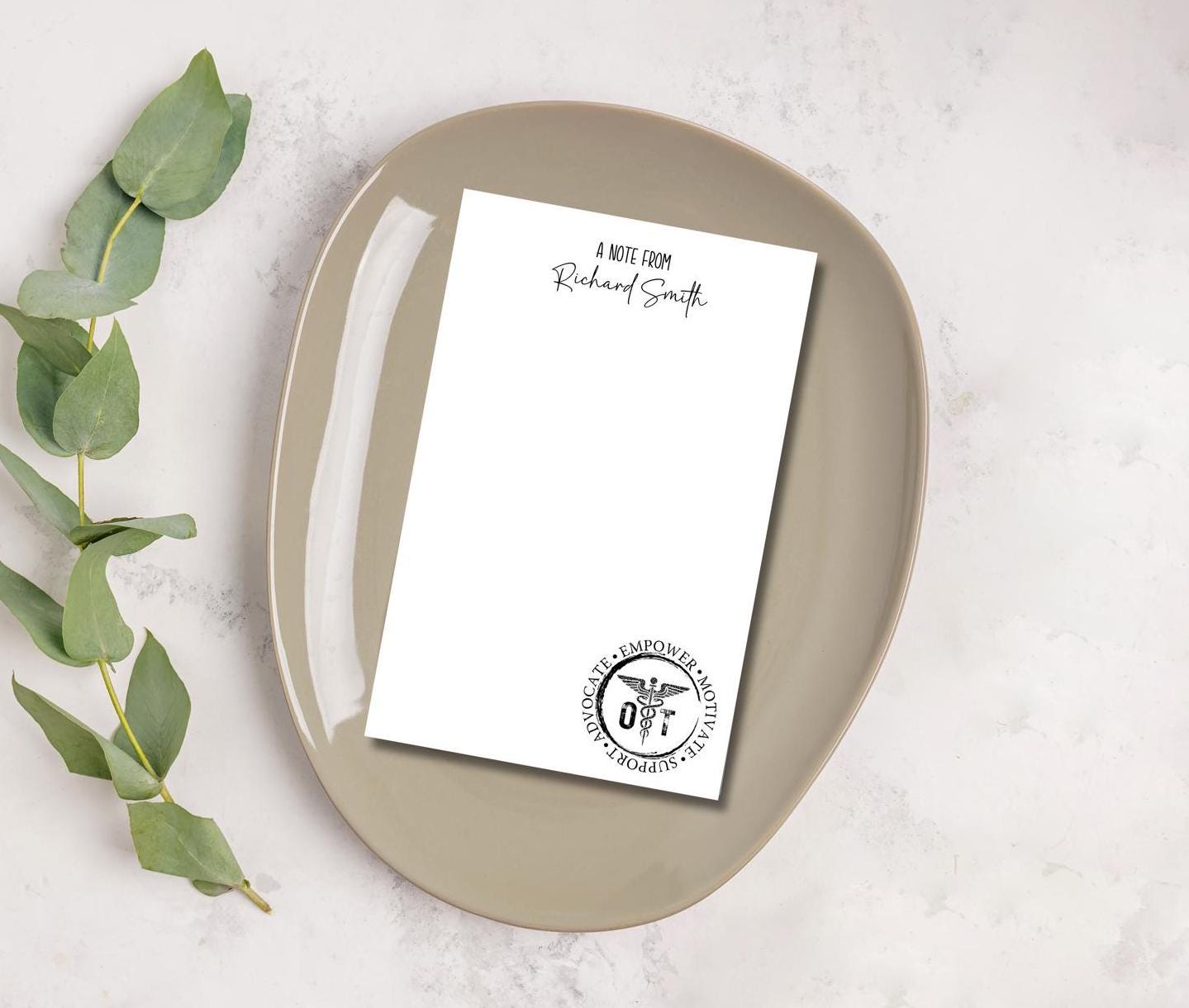 Rustic OT Notepad | Occupational Therapy Gift
