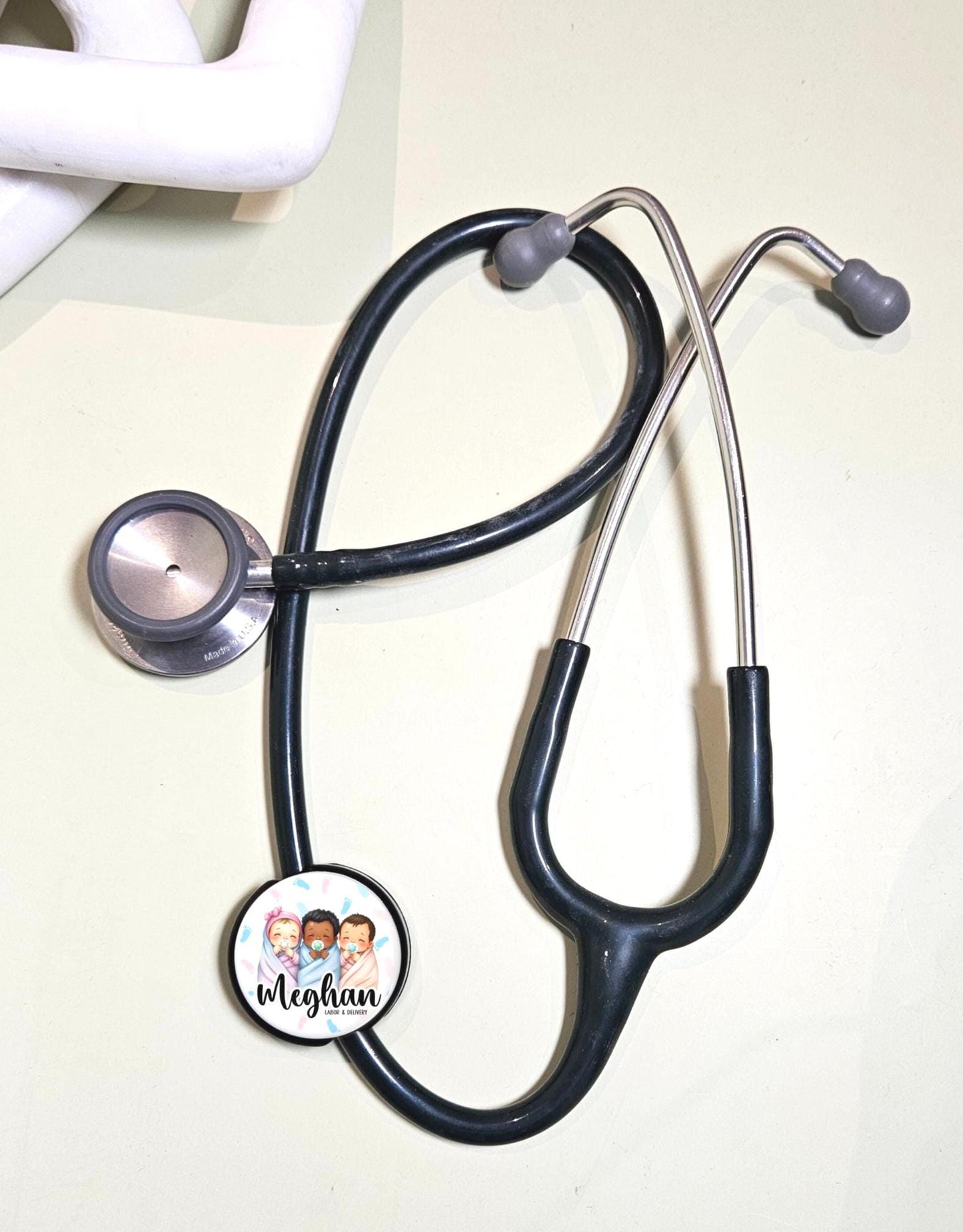 Personalized Stethoscope Labor and Delivery ID Tag Littman Stethoscope Id Tag Med School Nurse Gift RN Medical Accessory Hospital Staff Gift