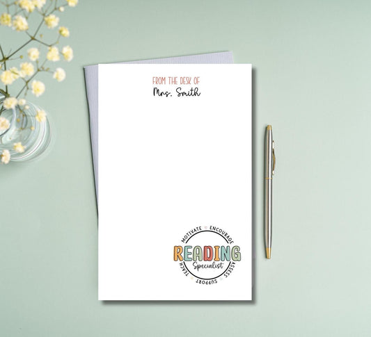 Reading specialist notepad for ESL tutors