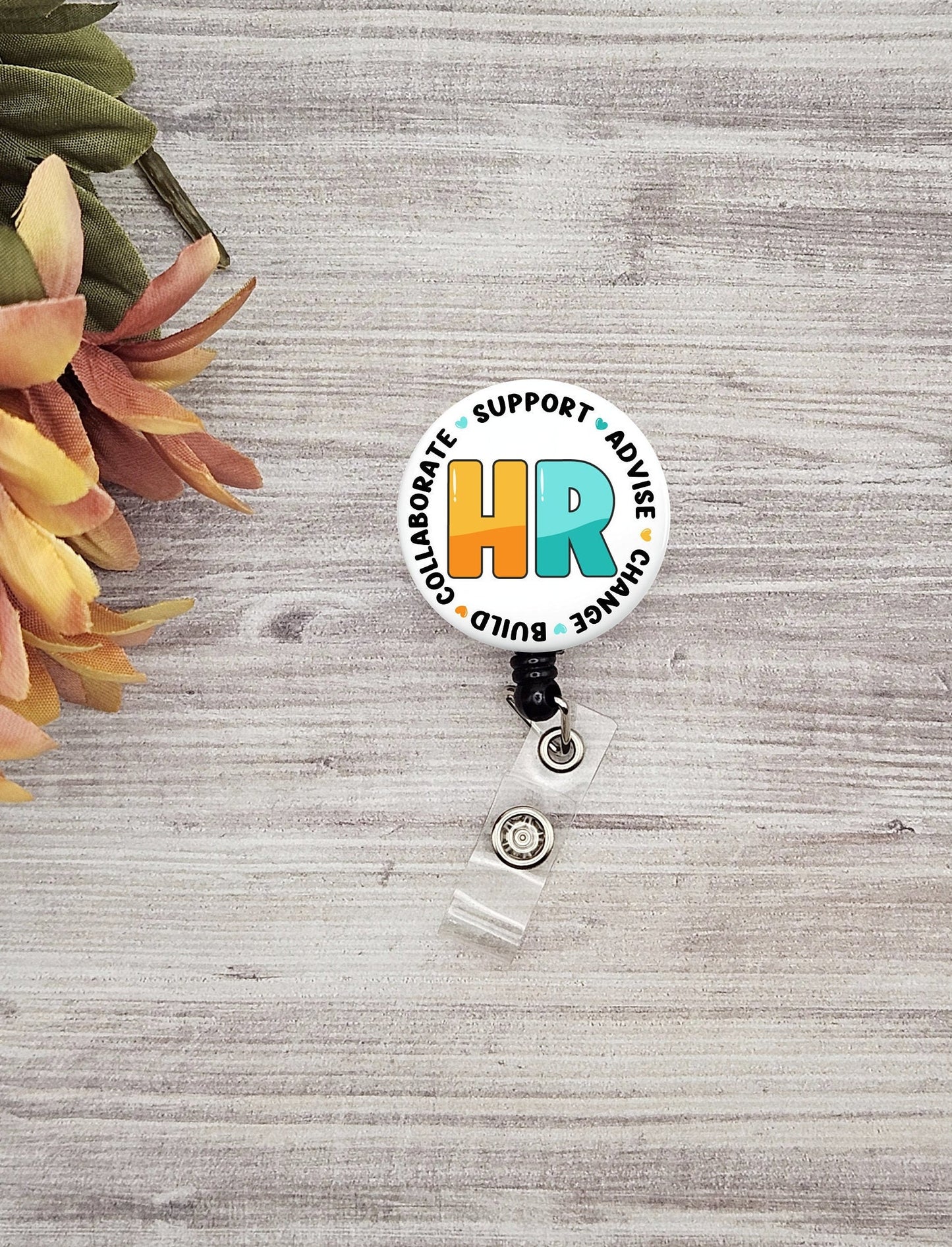Human Resources Specialist button name badge holder gift HR graduation recruiter gift student badge reel retractable human resources gift