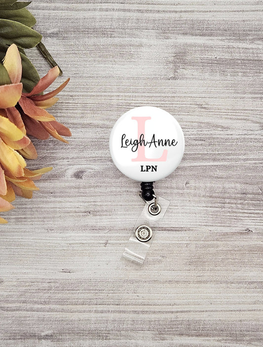 Personalized badge reel custom nurse name badge holder gift graduation student badge reel retractable letter name teacher nurse gift