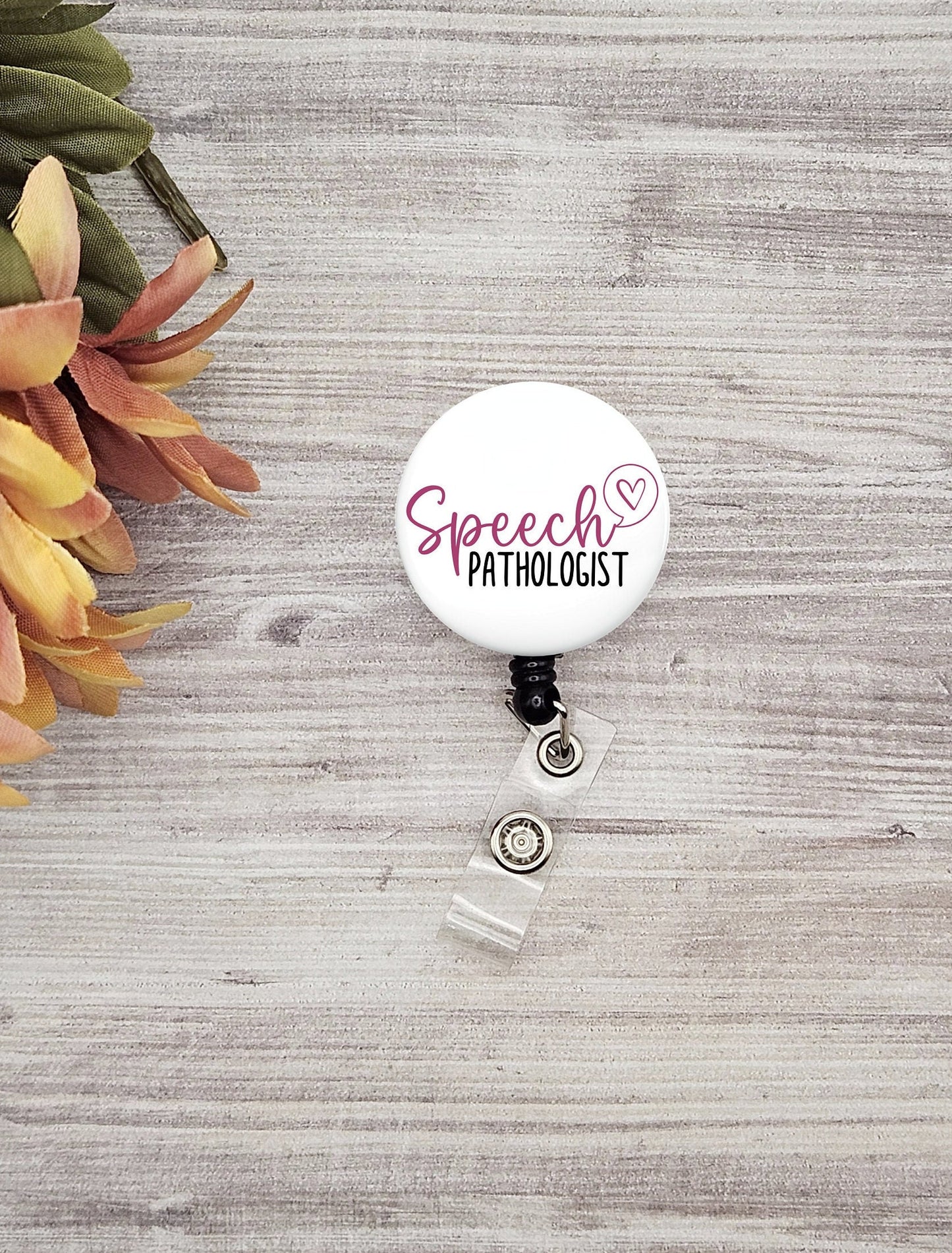 Speech Pathologist word bubble button name badge holder SLP gift graduation gift student badge retractable gift speech pathology