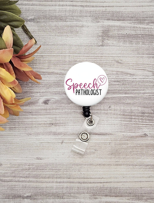 Speech Pathologist word bubble button name badge holder SLP gift graduation gift student badge retractable gift speech pathology