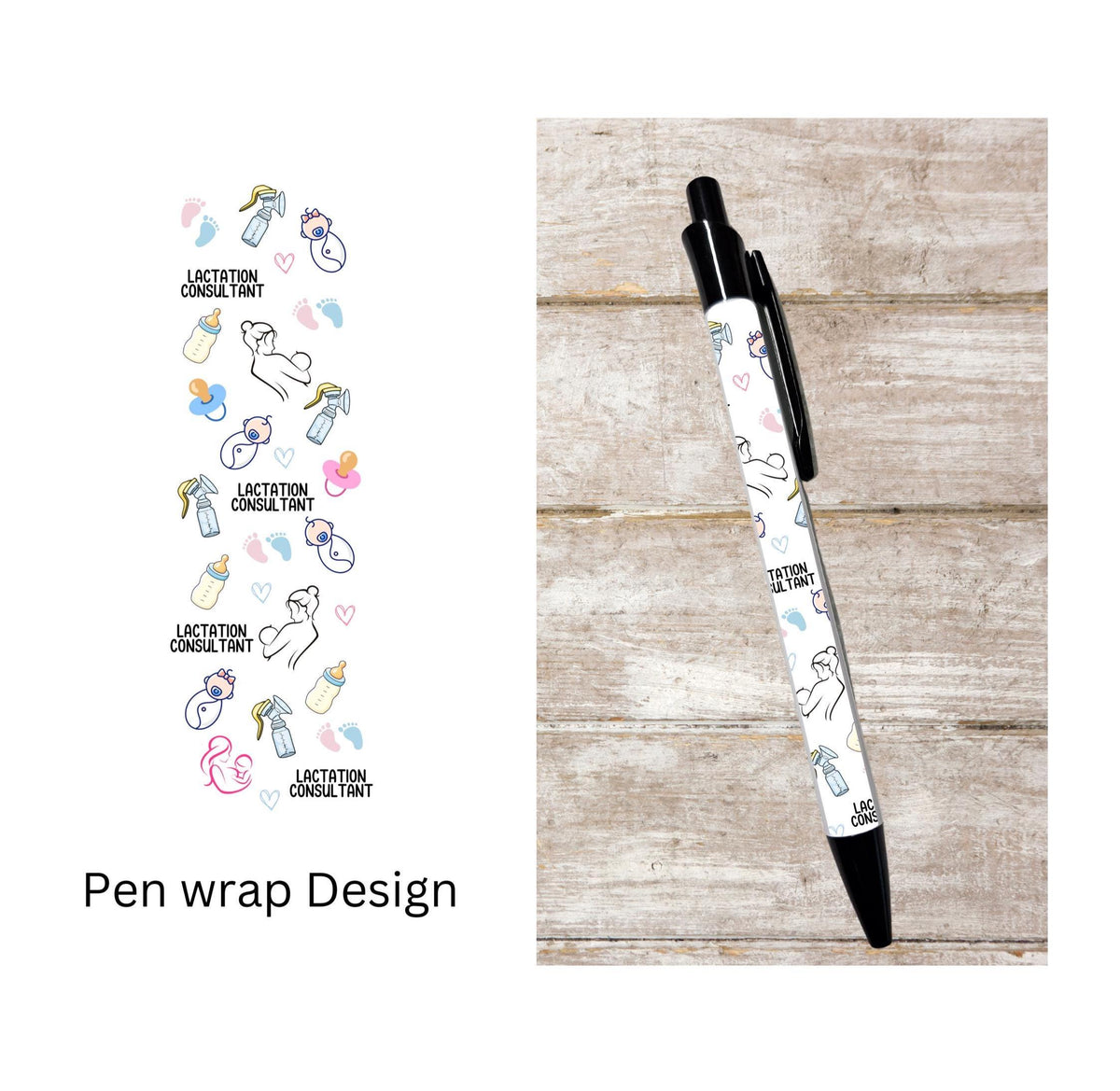 Lactation Consultant Productivity Bundle – Session Notepad, Daily Planner, Pen Faux Leather Padfolio – Breastfeeding Support Organizer Gift