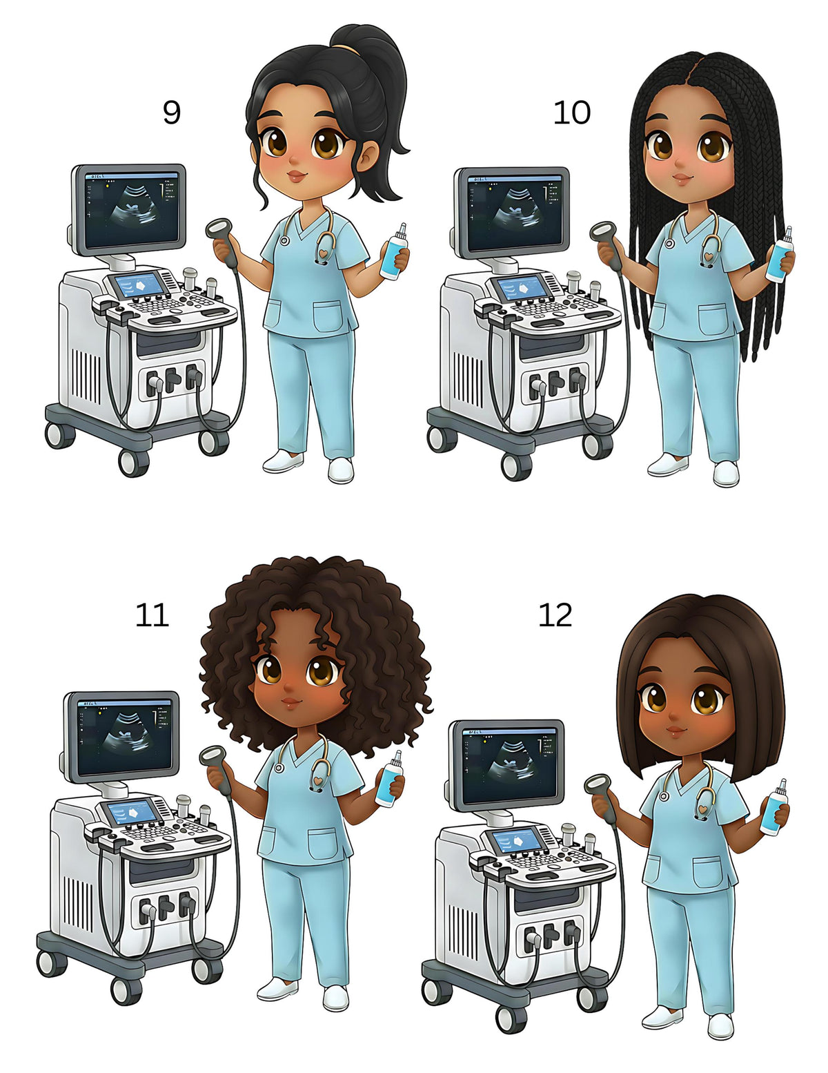 Reversible Ultrasound Tech Badge Buddy – ID for Diagnostic Imaging Professionals – OB / Radiology Technician Gift Badge Holder Sonographer