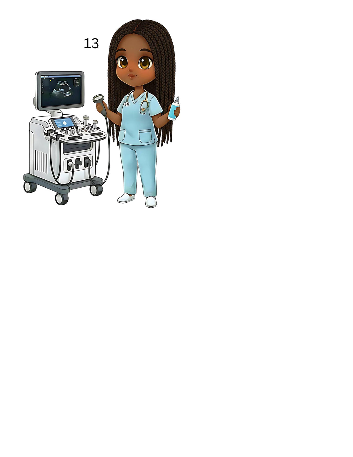 Reversible Ultrasound Tech Badge Buddy – ID for Diagnostic Imaging Professionals – OB / Radiology Technician Gift Badge Holder Sonographer
