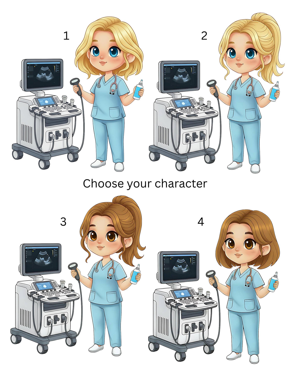Reversible Ultrasound Tech Badge Buddy – ID for Diagnostic Imaging Professionals – OB / Radiology Technician Gift Badge Holder Sonographer