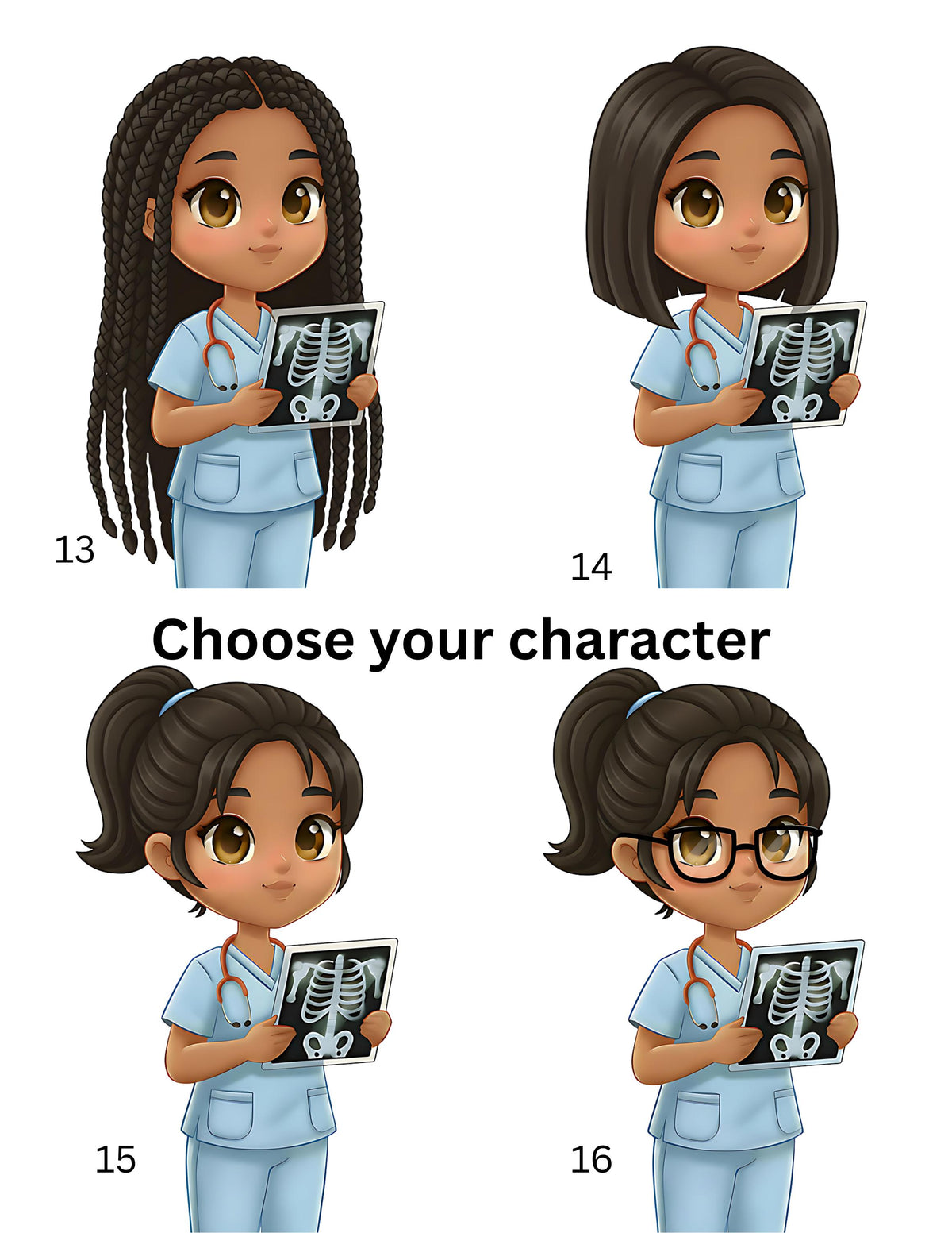 Custom Reversible X-Ray Tech Badge Buddy | Personalized Flip Reel | Double-Sided Radiology ID holder Imaging Name Tag Cartoon Image Holder