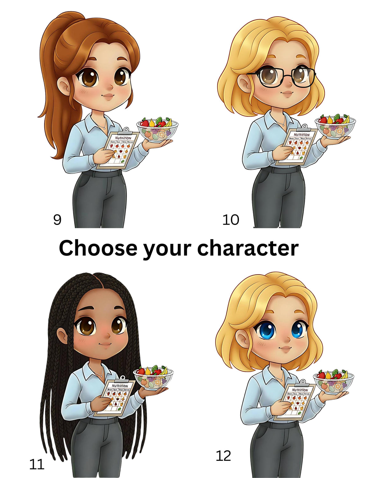 Reversible Registered Dietitian Badge Buddy | Personalized Flip Reel | Double-Sided RD ID holder Custom Name Tag Cartoon Image Holder