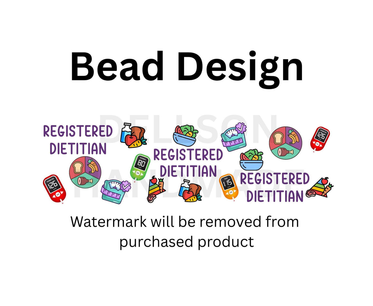 Reversible Registered Dietitian Badge Buddy | Personalized Flip Reel | Double-Sided RD ID holder Custom Name Tag Cartoon Image Holder