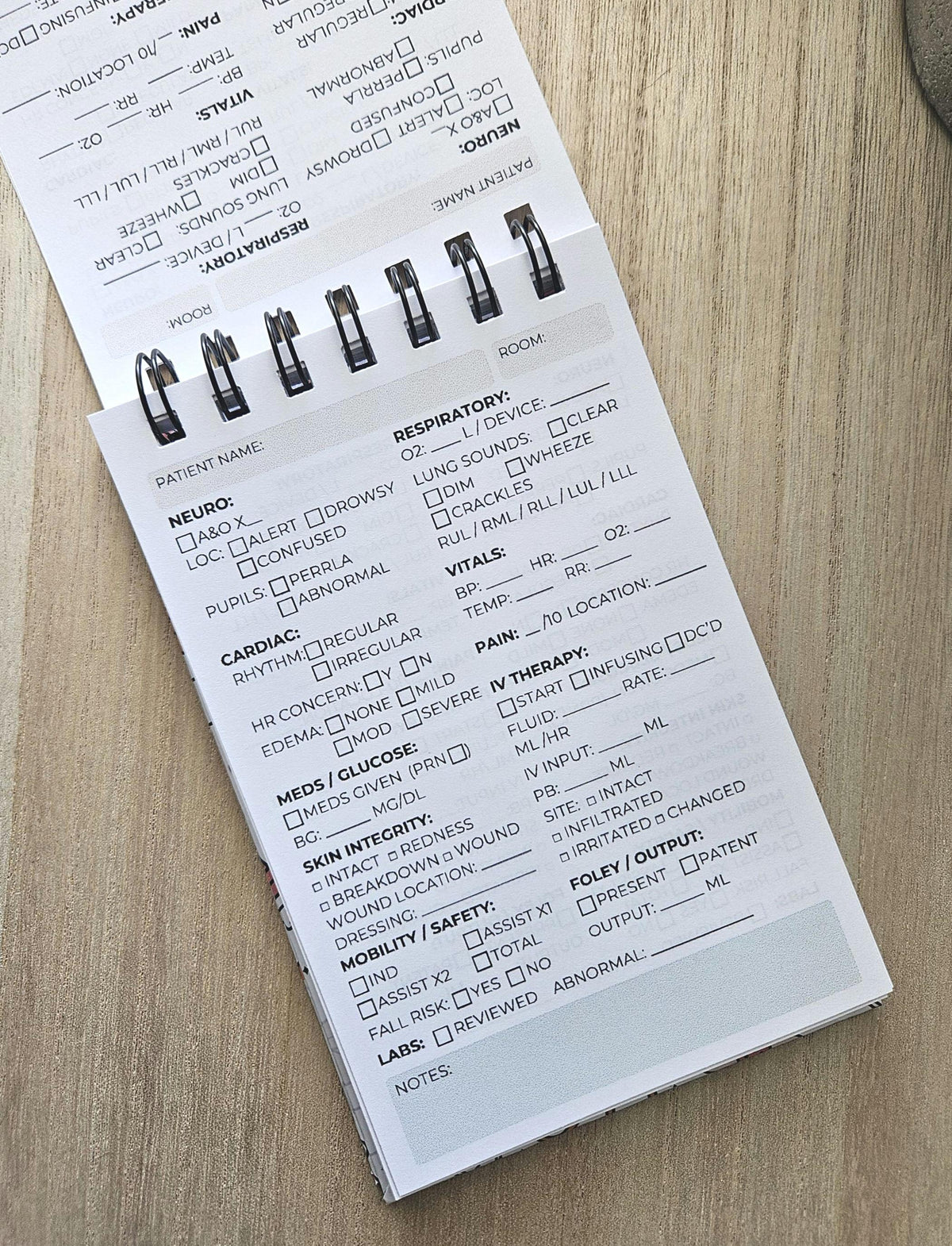 Pocket Nursing Brain Sheet Notebook 4x6 | Med Surg Nurse Report Pad | Clinical Shift Log | Nursing Student Organizer | New Grad Nurse Gift