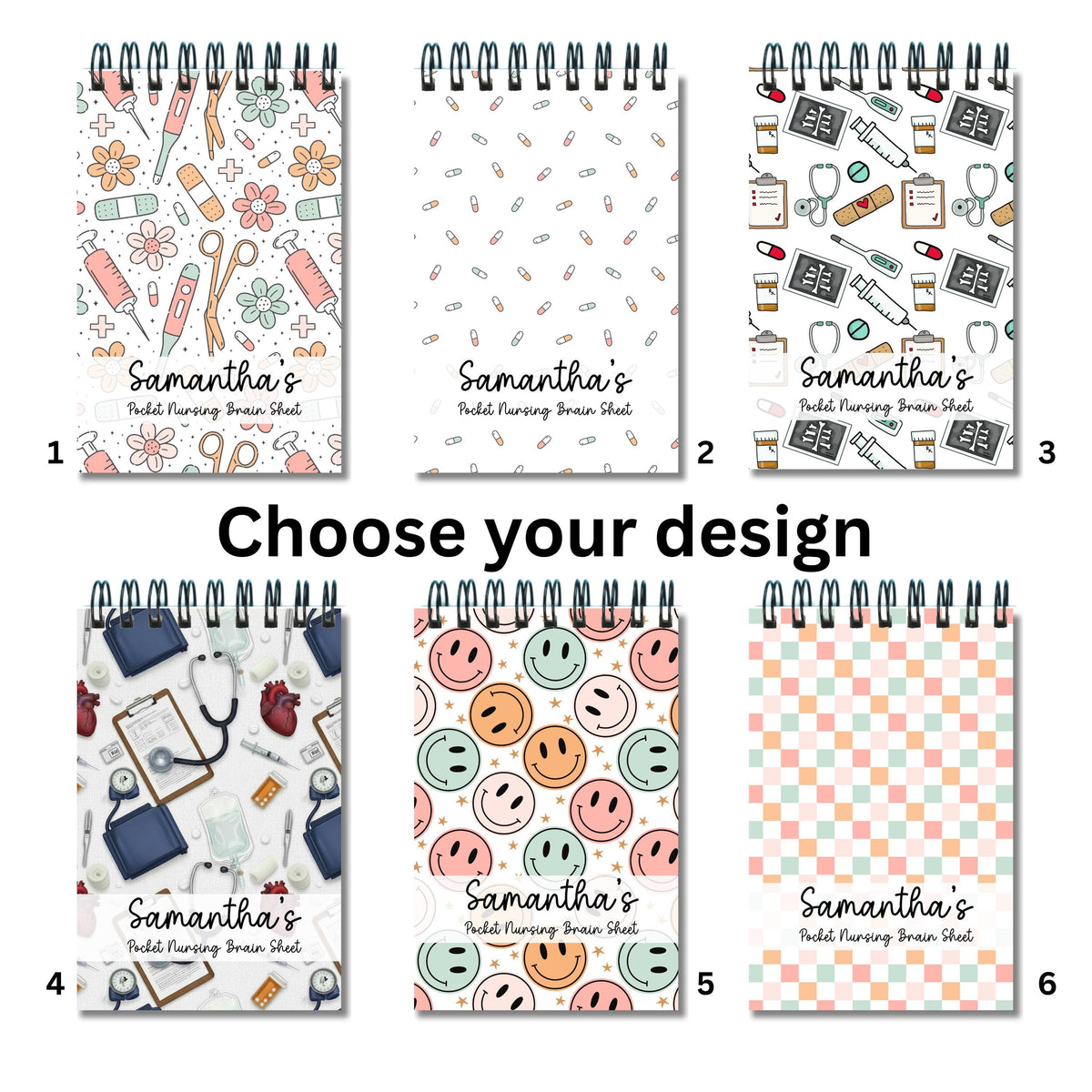 Pocket Nursing Brain Sheet Notebook 4x6 | Med Surg Nurse Report Pad | Clinical Shift Log | Nursing Student Organizer | New Grad Nurse Gift