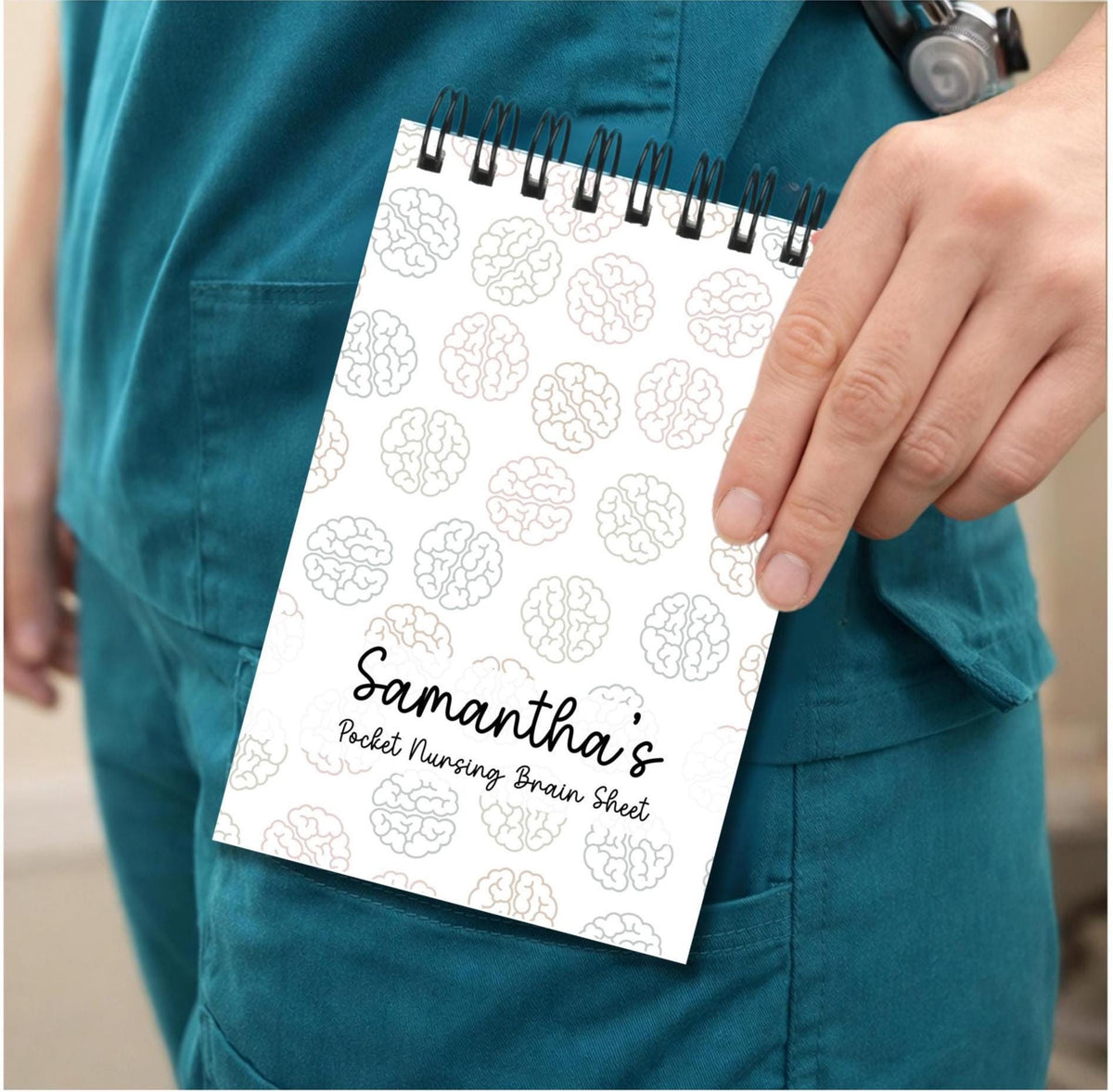 Psych Nursing Brain Sheet Notebook 4x6 | Behavioral Health Shift Log | Mental Health Nurse Organizer | Nursing Student New Grad MH Outreach