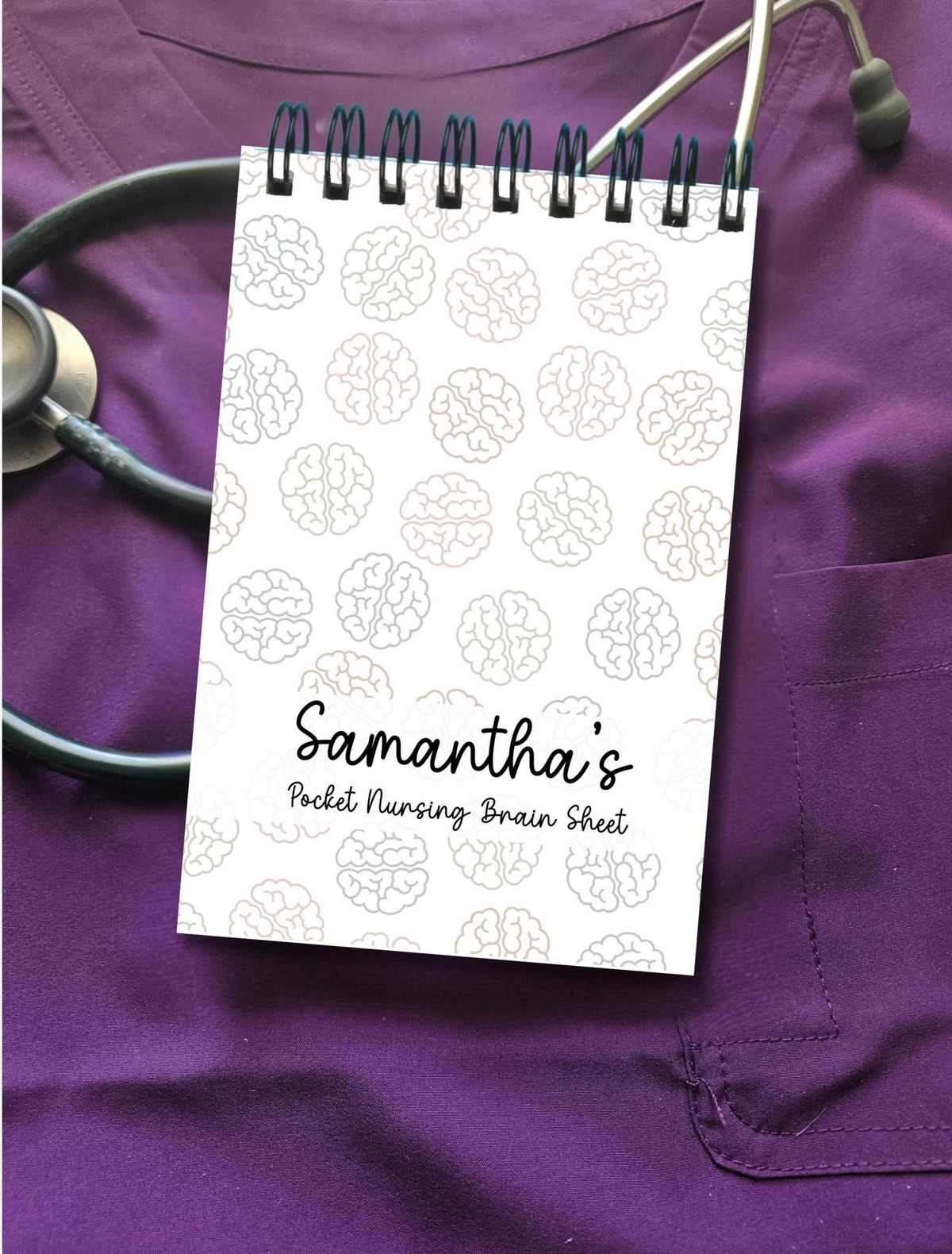 Psych Nursing Brain Sheet Notebook 4x6 | Behavioral Health Shift Log | Mental Health Nurse Organizer | Nursing Student New Grad MH Outreach