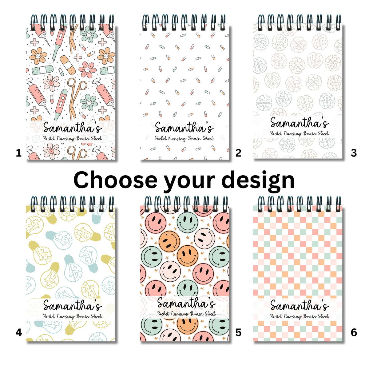 Psych Nursing Brain Sheet Notebook 4x6 | Behavioral Health Shift Log | Mental Health Nurse Organizer | Nursing Student New Grad MH Outreach
