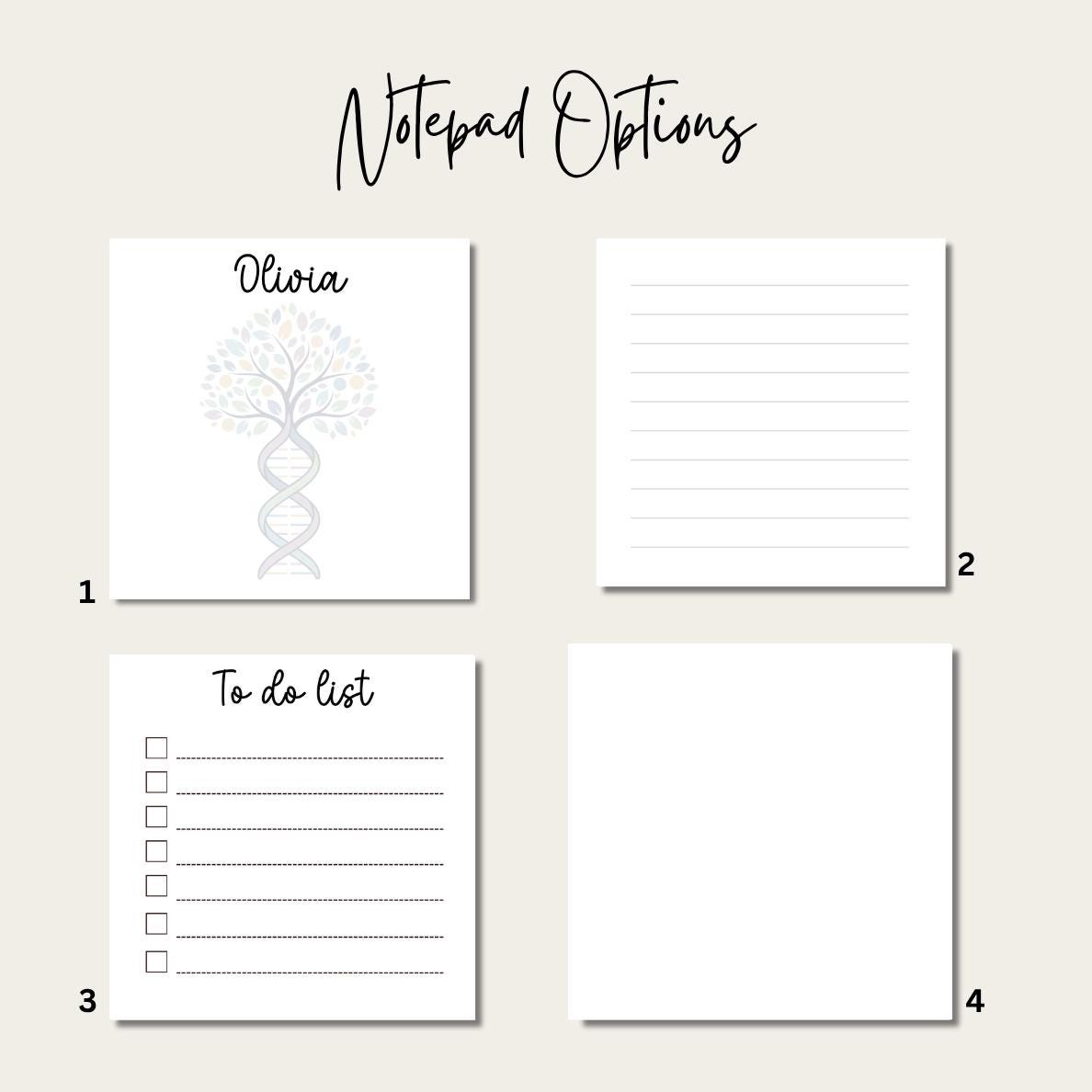 Personalized Genetic Counselor Notepad Holder | Acrylic Desk Organizer | Custom Office Gift | Engraved Desk Accessory | GC Gift