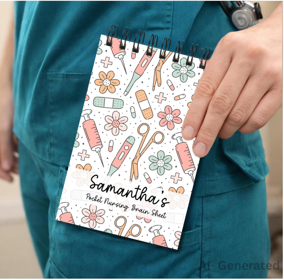 Pocket Nursing Brain Sheet Notebook 4x6 | Med Surg Nurse Report Pad | Clinical Shift Log | Nursing Student Organizer | New Grad Nurse Gift
