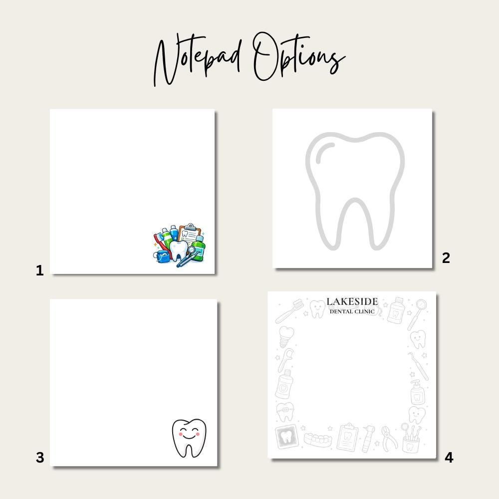 Personalized Dental Clinic Notepad Holder, Custom Acrylic Desk Organizer, Dentist Office Desk Accessory, Reception Desk Decor Dentistry